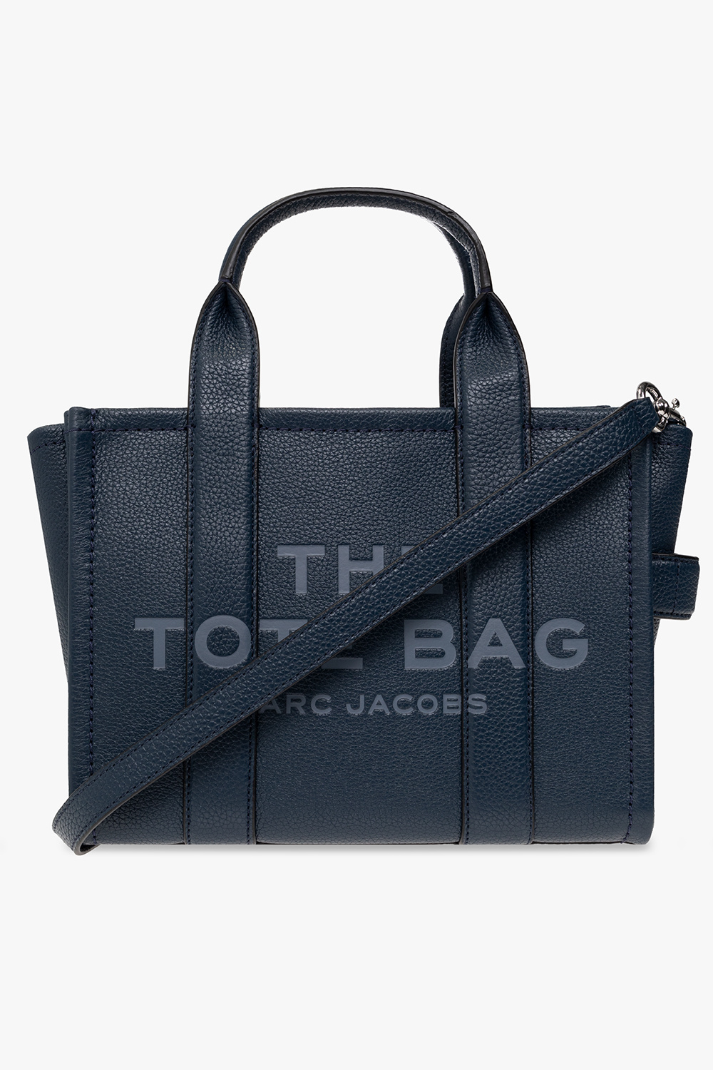 Marc jacobs leather on sale logo shopper tote